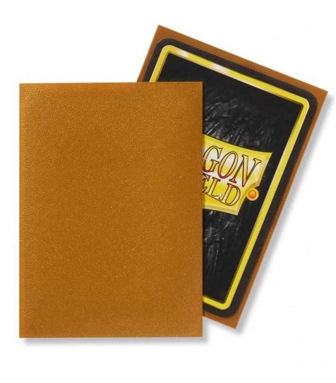 100 Dragon Shield Card Sleeves Gold Matte