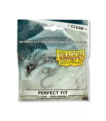 100 Dragon Shield Sleeves Perfect Fit Sideload Clear