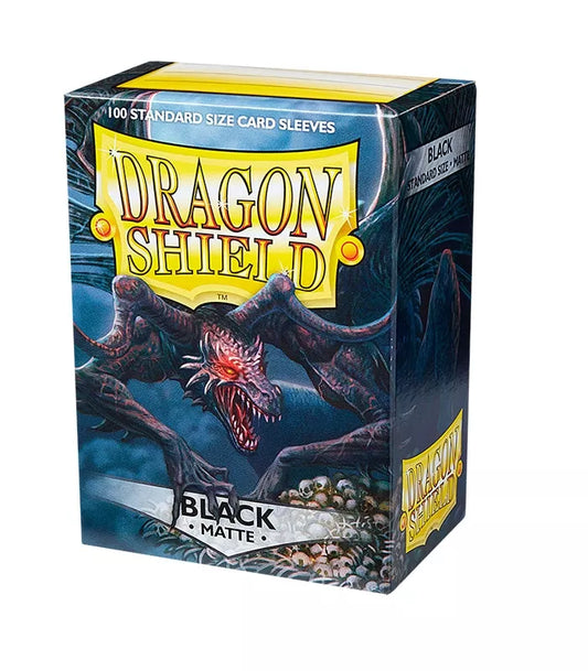 100 Dragon Shield Card Sleeves Black Matte