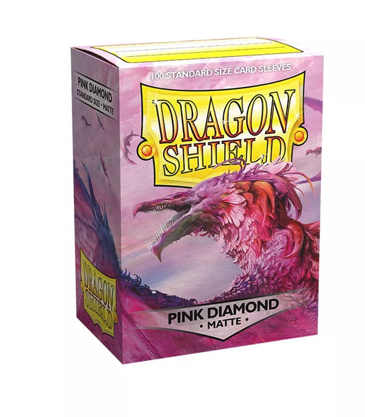100 Dragon Shield Card Sleeves Pink Diamond Matte