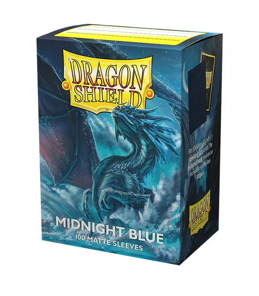 100 Dragon Shield Card Sleeves Midnight Blue Matte