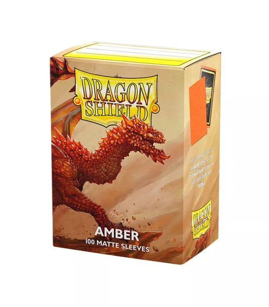 100 Dragon Shield Card Sleeves Amber Matte